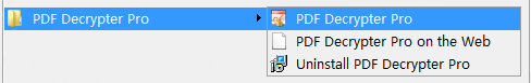 Launch PDF Decrypter Pro from the Start menu