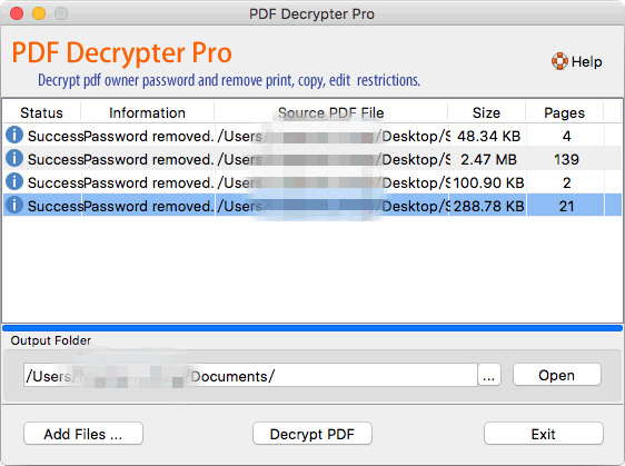PDF Decrypter Pro for Mac OS X