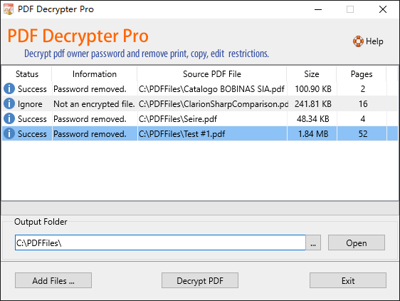 PDF Decrypter Pro for Windows